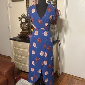 MADEWELL BEAUTIFUL 😻 FRONT WRAP MIDI MAXI DRESS SIZE 00 IN EXCELLENT CON…